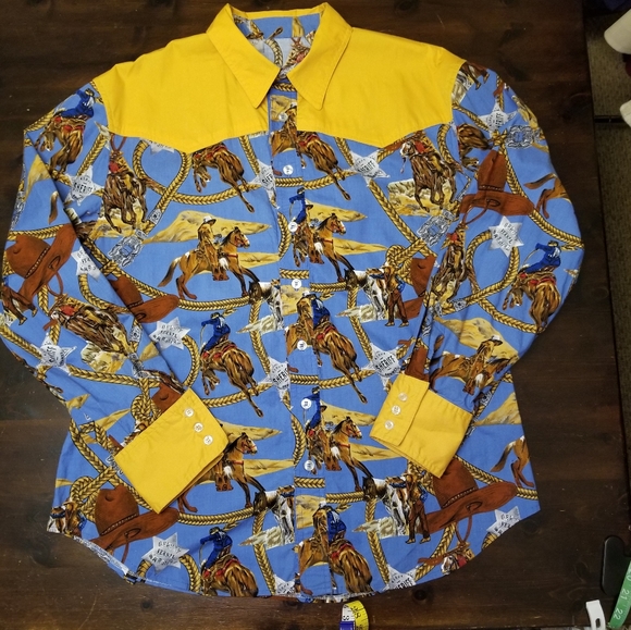 Handmade Western Cowboy Shirt, extra large - Picture 8 of 11